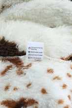 Load image into Gallery viewer, Zip Collar Cow Print Fleece Sweatshirt