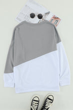 Load image into Gallery viewer, Patchwork Dropped Shoulder Sweatshirt
