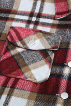 Load image into Gallery viewer, Geometric Plaid Print Pocketed Shacket