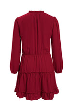 Load image into Gallery viewer, V Neck Long Sleeve Ruffle Tiered Mini Dress