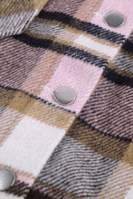 Load image into Gallery viewer, Geometric Plaid Print Pocketed Shacket