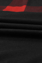 Load image into Gallery viewer, Contrast Buffalo Plaid Zip Pullover Hooded Top