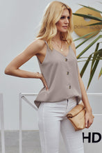 Load image into Gallery viewer, Spaghetti Strap Buttoned Tank Top