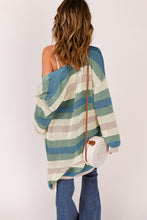 Load image into Gallery viewer, Striped Color Block Hollowed Knit Cardigan
