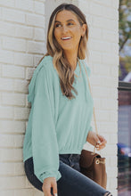 Load image into Gallery viewer, Loose Fit Ribbed V Neck Hoodie