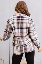 Load image into Gallery viewer, Geometric Plaid Print Pocketed Shacket