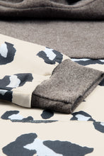 Load image into Gallery viewer, Print Color Block Pocketed Drawstring Hoodie