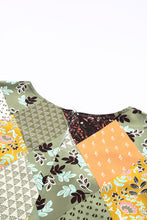 Load image into Gallery viewer, Square Neck Mixed Print Blouse