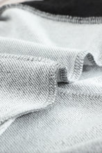 Load image into Gallery viewer, Colorblock Black Contrast Stitching Sweatshirt with Slits