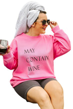 Load image into Gallery viewer, May Contain Wine Crew Neck Plus Size Sweatshirt