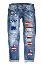 Load image into Gallery viewer, Star American Flag Graphic Jeans for Women