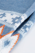 Load image into Gallery viewer, Aztec Print Open Front Knitted Cardigan