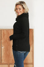 Load image into Gallery viewer, Buttoned Wrap Turtleneck Sweater