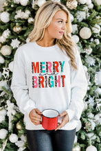 Load image into Gallery viewer, MERRY and BRIGHT Leopard Print Pullover Sweatshirt