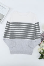 Load image into Gallery viewer, Striped Colorblock Sweater
