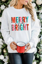 Load image into Gallery viewer, MERRY and BRIGHT Leopard Print Pullover Sweatshirt