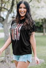 Load image into Gallery viewer, Western American Flag Print Short Sleeve Graphic Tee