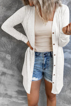 Load image into Gallery viewer, Solid Color Open-Front Buttons Cardigan