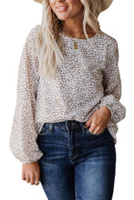 Load image into Gallery viewer, Crew Neck Long Sleeve Blouse