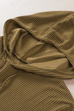 Load image into Gallery viewer, Ribbed Drawstring Pullover Hoodie with Kangaroo Pocket