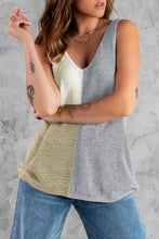 Load image into Gallery viewer, Color Block Knitted Tank Top