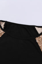 Load image into Gallery viewer, Sequin Shoulder Long Sleeve Top
