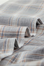 Load image into Gallery viewer, Khaki Drawstring Plaid Hooded Shacket