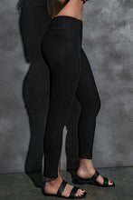 Load image into Gallery viewer, Rib Knit High Waist Slit Leggings