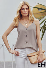 Load image into Gallery viewer, Spaghetti Strap Buttoned Tank Top