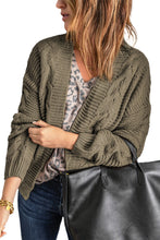 Load image into Gallery viewer, Olive Chunky Wide Long Sleeve Knit Cardigan