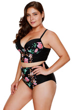 Load image into Gallery viewer, Delicate Floral Push Up High Waist Bikini Swimsuit