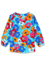 Load image into Gallery viewer, Multicolor Floral Print V Neck 3/4 Sleeve Blouse