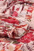 Load image into Gallery viewer, Split V Neck Printed Blouse