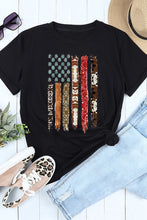 Load image into Gallery viewer, Western American Flag Print Short Sleeve Graphic Tee