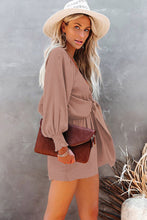 Load image into Gallery viewer, Tie Knot Puff Long Sleeve Romper