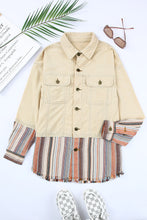 Load image into Gallery viewer, Button Up Pockets Striped Color Block Corduroy Jacket
