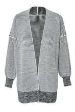 Load image into Gallery viewer, Plaid Knitted Long Open Front Cardigan