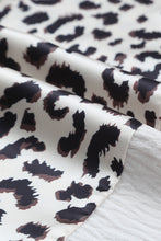 Load image into Gallery viewer, Khaki Contrast Leopard Color Block Blouse
