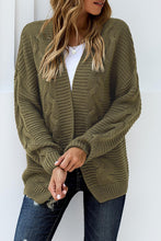 Load image into Gallery viewer, Olive Chunky Wide Long Sleeve Knit Cardigan