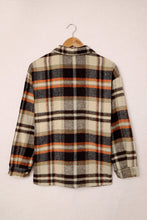 Load image into Gallery viewer, Geometric Plaid Print Pocketed Shacket