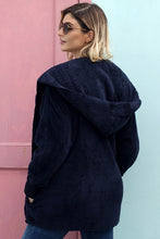 Load image into Gallery viewer, Soft Fleece Hooded Open Front Coat