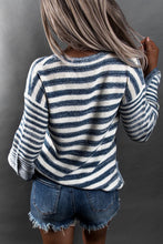 Load image into Gallery viewer, Striped Knit Tie up Sweater