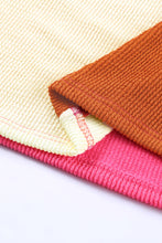 Load image into Gallery viewer, Leopard Patchwork Color Block Ribbed Long Sleeve Top