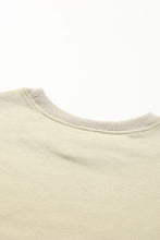 Load image into Gallery viewer, Khaki Plain Crew Neck Pullover Sweatshirt