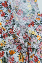 Load image into Gallery viewer, Multicolor Wrapped V Neck Floral Tank Crop Top