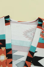 Load image into Gallery viewer, Multicolor Geometric Color Block Open Front Long Cardigan