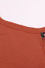 Load image into Gallery viewer, Contrast Eyelet Thermal Knit Top