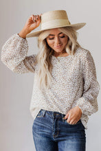 Load image into Gallery viewer, Crew Neck Long Sleeve Blouse