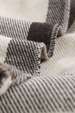 Load image into Gallery viewer, Khaki Plaid Color Block Buttoned Long Sleeve Jacket with Pocket