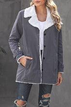 Load image into Gallery viewer, Lapel Collar Button Fleece Jacket